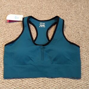Iuga High Impact Sports Bra Womens XL Green Removable Pads Active Gym